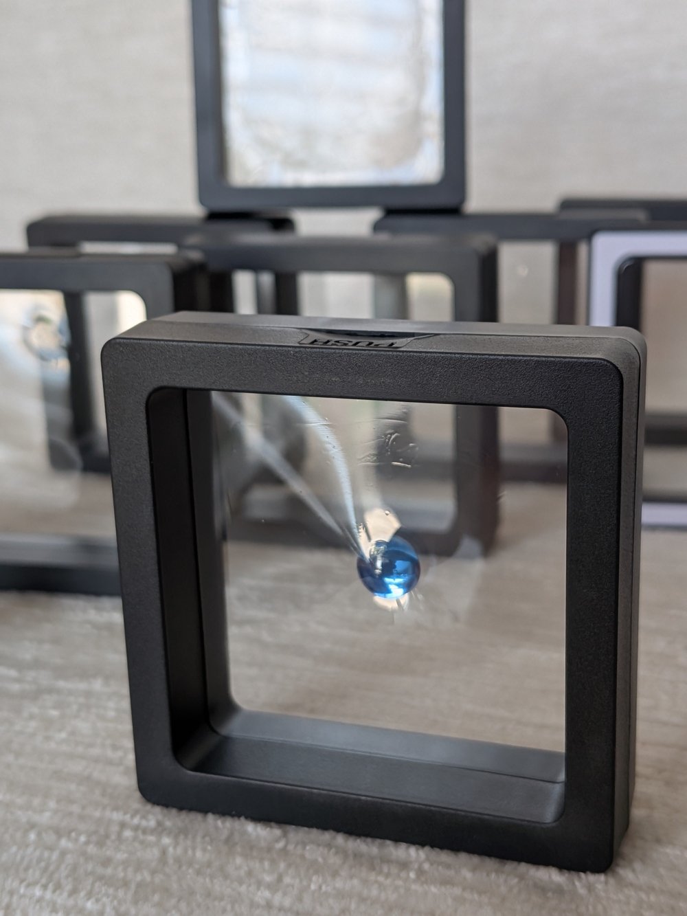 Black Floating Display Frame for Jewelry Or Accents - Picture 2 of 7
